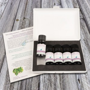 Trousse d'aromathérapie ouvert